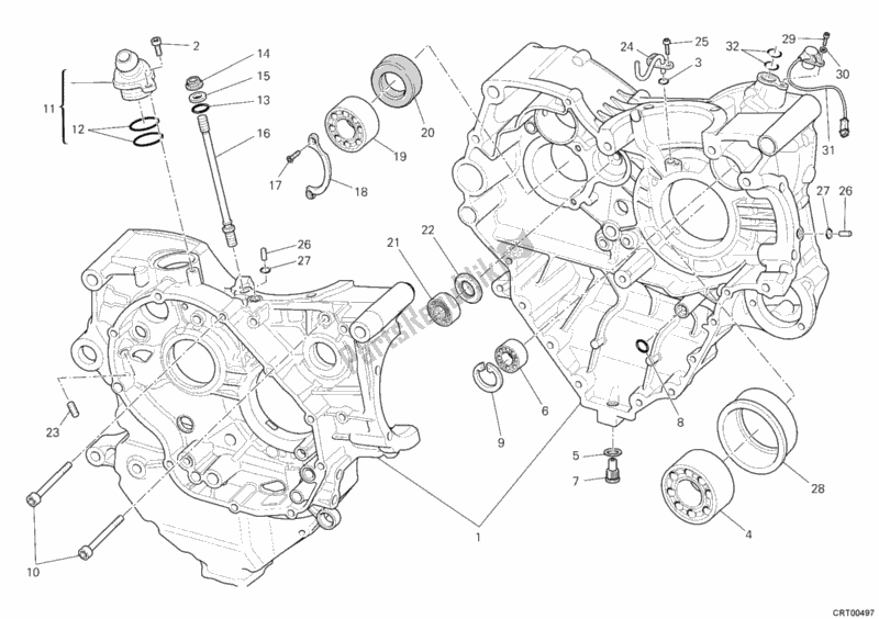 Todas as partes de Bloco Do Motor do Ducati Superbike 1198 S USA 2010